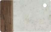 Pomax Idli kaasbord | Onderzetter marmer & hout | 20 x 30 cm