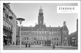 Walljar - Stadhuis Rotterdam '58 - Muurdecoratie - Poster met lijst