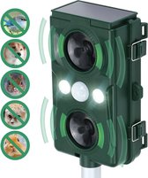 DIGOO DG-AR506 Tuin Zonne-energie IPX4 Ultrasone Outdoor Waterdichte Dieren Repeller Honden Katten Wasbeer Muizen Met Dual LED Knipperlicht - Groen