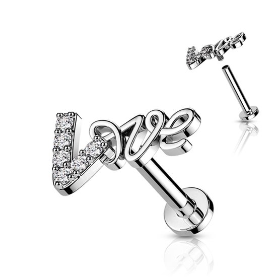 Piercing 'LOVE' wit 1.2x6