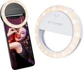 BlitzWolf® BW-SL0 Pro LED-ringlicht Clip-on Invullicht Mini draagbare selfie-verlichting 600 mAh 1000 lumen Hoge helderheid Selfie-verlichting - Zwart
