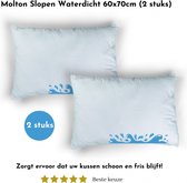 Zavelo - Molton Slopen Waterdicht Katoen PU - 60x70cm - Waterdichte Kussen Beschermer - Vocht beschermend - Incontinentie Kussenbeschermer - Waterdichte kussensloop - 2 stuks