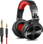 OneOdio Pro10 - koptelefoon met microfoon - inklapbaar - muziek|studio|DJ (zwart/rood)