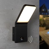 Zwarte wandlamp Franco met sensor