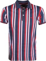 MZ72 - Heren Polo - Polygo - Gestreept - Navy Rood