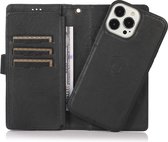 iPhone 13 Pro Max Magnetisch 2-in-1 Hoesje - Luxe Wallet Case met Magneet Sluiting - Vakjes voor pasjes en geld - Mobiq Luxe Lederen Magnetische 2-in-1 Book Case iPhone 13 Pro Max