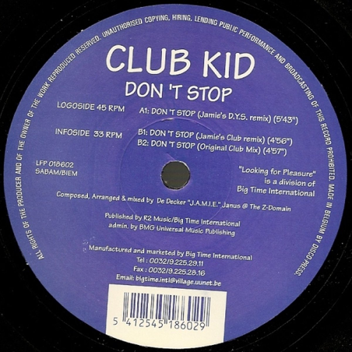Club Kid - Don't Stop