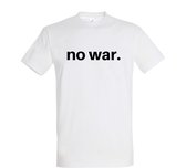 NO WAR. T-shirt korte mouw wit - Maat 3XL