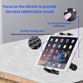 Happygetfit - Fiets Tablet Houder, Draagbare Tablet Stand voor Auto Hoofdsteun/Indoor Loopband/Microfoon Stand,360° Verstelbare Ipad Stand voor IPad Pro, IPad Mini, IPad Air en Tab