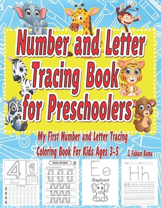 Trace numbers and letters for kids number and letter tracing book for