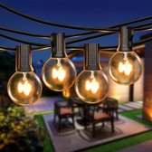 G40 lichtketting voor buiten, warmwit, 9,5 m reservelampen, lichtketting (25 lampen + 4 reservelampen), verlichting voor tuindecoratie, bruiloft, feest, balkon.