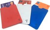RFID pinpas creditcard hoesjes 3 Stuks mix color / ID kaart beschermers / RFID Blocker / NFC Bankpas en Creditcard RFID Beschermhoesjes / RFID bankpas beschermer.