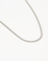 Glow Adora - Kettingen - Platte schakelketting - Flat snake chain - Zilver