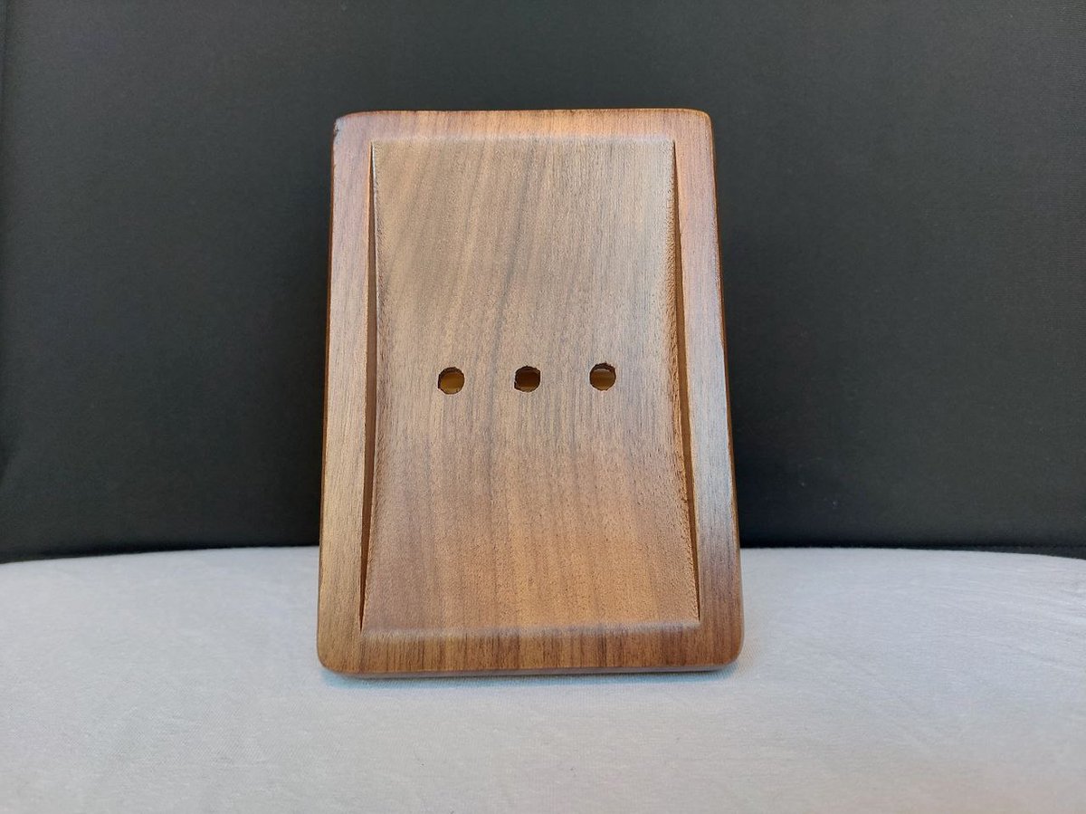 Zeephouder Zeepschaaltje Zeepbakje - Walnoot - Bruin - 14x10 cm