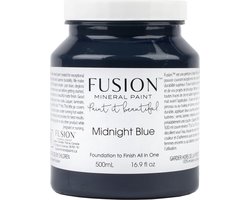 Acryl Verf - Fusion Paint - acryl meubelverf - donkerblauw verf - Midnight Blue - 500 ml