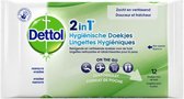 3x Dettol Lingettes Hygiéniques 2en1 12 pièces
