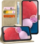 Hoesje geschikt voor Samsung Galaxy A13 4G - Book Case Leer Wallet Cover Portemonnee Pasjeshouder Hoes Goud