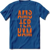 Amsterdam T-Shirt | Souvenirs Holland Kleding | Dames / Heren / Unisex Koningsdag shirt | Grappig Nederland Fiets Land Cadeau | - Donker Blauw - M