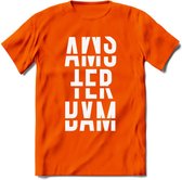 Amsterdam T-Shirt | Souvenirs Holland Kleding | Dames / Heren / Unisex Koningsdag shirt | Grappig Nederland Fiets Land Cadeau | - Oranje - 3XL