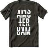Amsterdam T-Shirt | Souvenirs Holland Kleding | Dames / Heren / Unisex Koningsdag shirt | Grappig Nederland Fiets Land Cadeau | - Donker Grijs - XXL