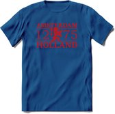 Amsterdam T-Shirt | Souvenirs Holland Kleding | Dames / Heren / Unisex Koningsdag shirt | Grappig Nederland Fiets Land Cadeau | - Donker Blauw - XL