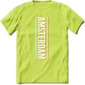 Amsterdam T-Shirt | Souvenirs Holland Kleding | Dames / Heren / Unisex Koningsdag shirt | Grappig Nederland Fiets Land Cadeau | - Groen - S