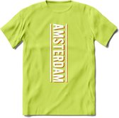 Amsterdam T-Shirt | Souvenirs Holland Kleding | Dames / Heren / Unisex Koningsdag shirt | Grappig Nederland Fiets Land Cadeau | - Groen - M