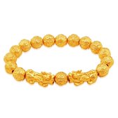 Feng Shui Pixiu Gold Wealth Bracelet -  Attracts Wealth - Geluksbrenger armband-
