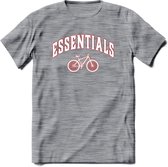 Bike EssentialsT-Shirt | Souvenirs Holland Kleding | Dames / Heren / Unisex Koningsdag shirt | Grappig Nederland Fiets Land Cadeau | - Donker Grijs - Gemaleerd - S