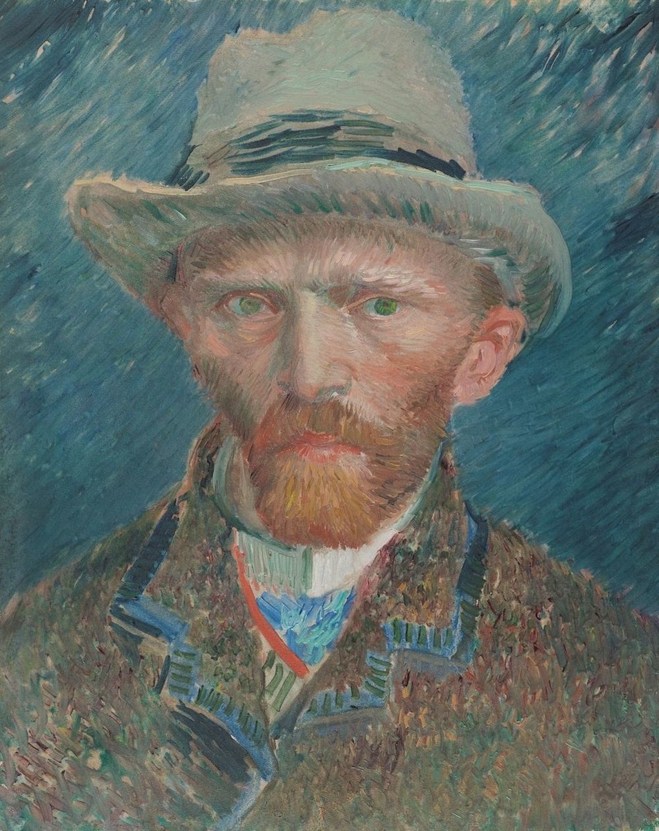 karo-art Poster - Vincent van Gogh - Zelfportret , Rijksmuseum, premium print, oude meester Multikleur