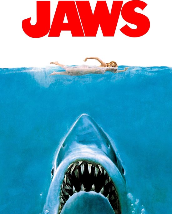 Poster - Originele Film Poster Jaws uit 1975, Premium print, Professioneel Fotopapier