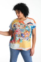 Paprika T-shirt in tricot met bloemetjesprint T-shirt in tricot met bloemetjesprint