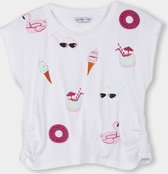 Tiffosi-meisjes-t-shirt-Pardal-kleur: wit, roze-maat 116