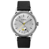 Timex Marlin Automatic x Peanuts Snoopy and Woodstock TW2U85800 Horloge - Leer - Zwart - Ø 40 mm