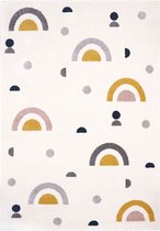 Nattiot - Mery Rainbow Honing Vloerkleed/Tapijt Voor Kinderkamer - Afmetingen 120 x 170 cm