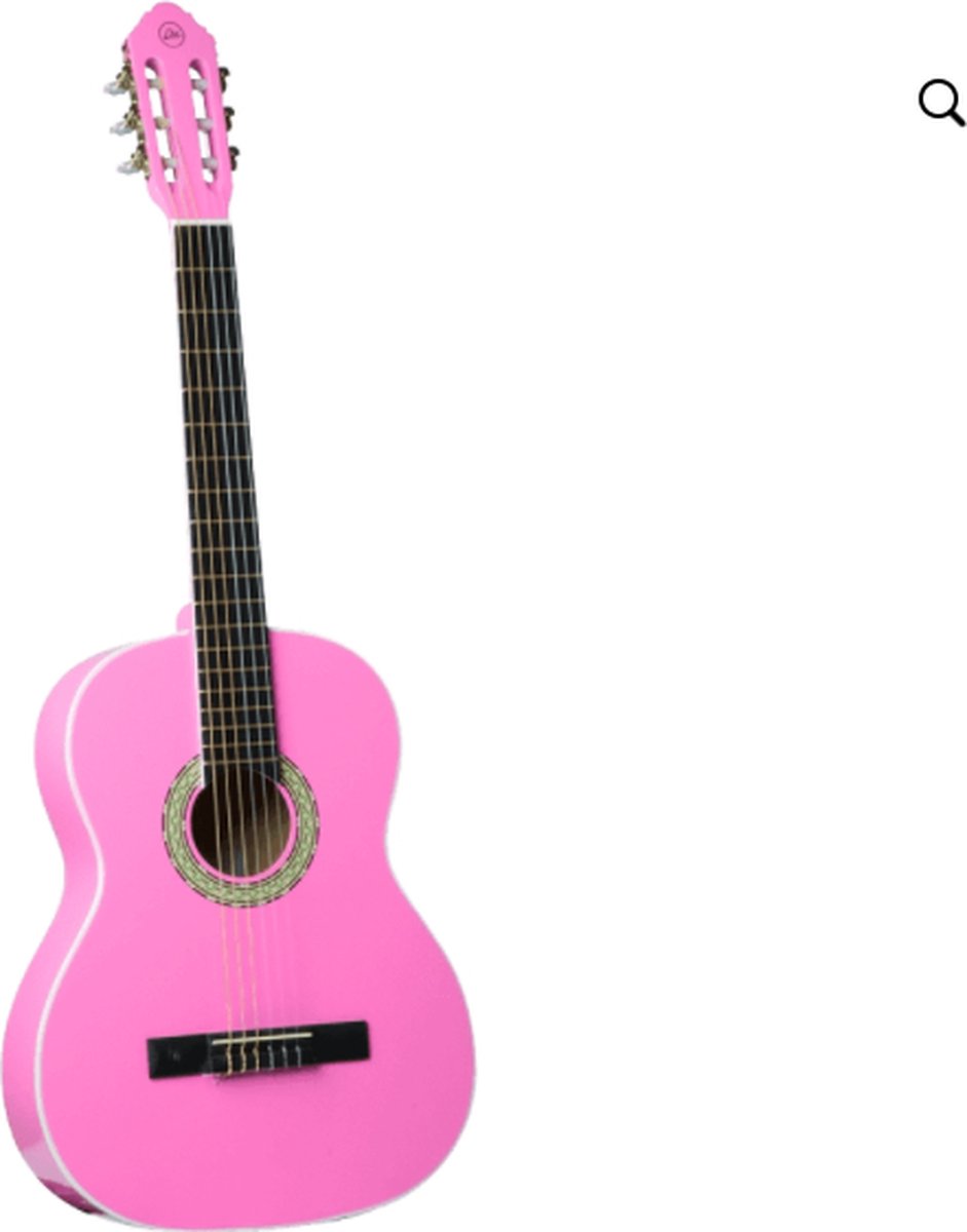 Klassieke gitaar 4/4 Eko Studio Series CS-10 Roze met tas