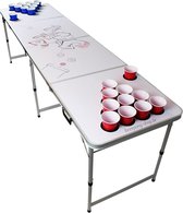 Backspin Beer Pong tafelset White DIY handgrepen balhouder 6 ballen
