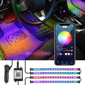 12V LED Strip - Auto RGB Licht - Sfeerlamp - Bluetooth Draadloos - Auto Sfeer Lamp Decoratie - 4 x 34.5cm lampenstrip