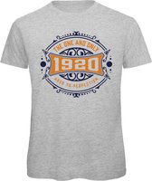 1920 The One And Only | Feest Kado T-Shirt Heren - Dames | Donker Blauw - Goud | Perfect Verjaardag Cadeau Shirt | Grappige Spreuken - Zinnen - Teksten | Maat XL