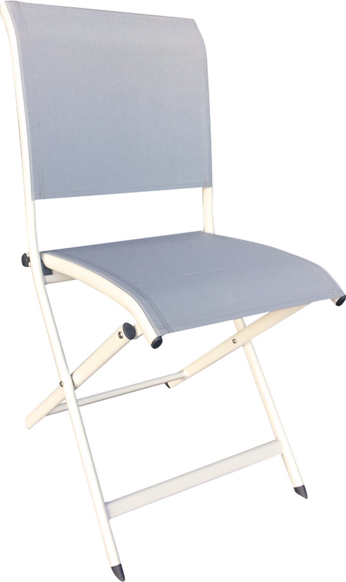 DKS - Tuinstoel Liwerung inklapbaar aluminium textiel licht grijs - campingstoel - klapstoel