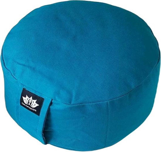 Om Namaste Meditatiekussen Rond - Pro Rondo - Turquoise