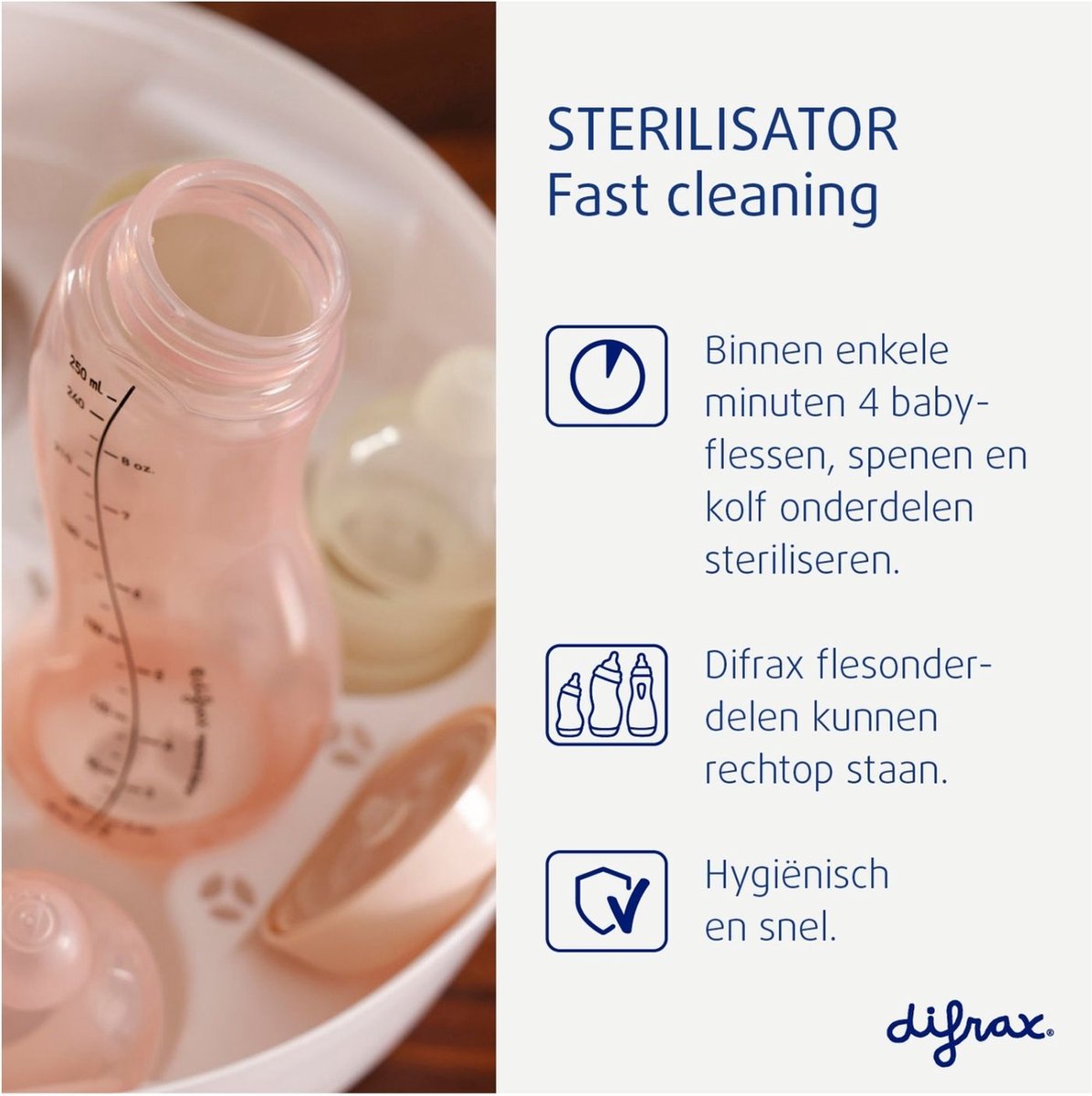 Difrax Magnetronsterilisator - voor Babyflessen en fopspenen | bol.com