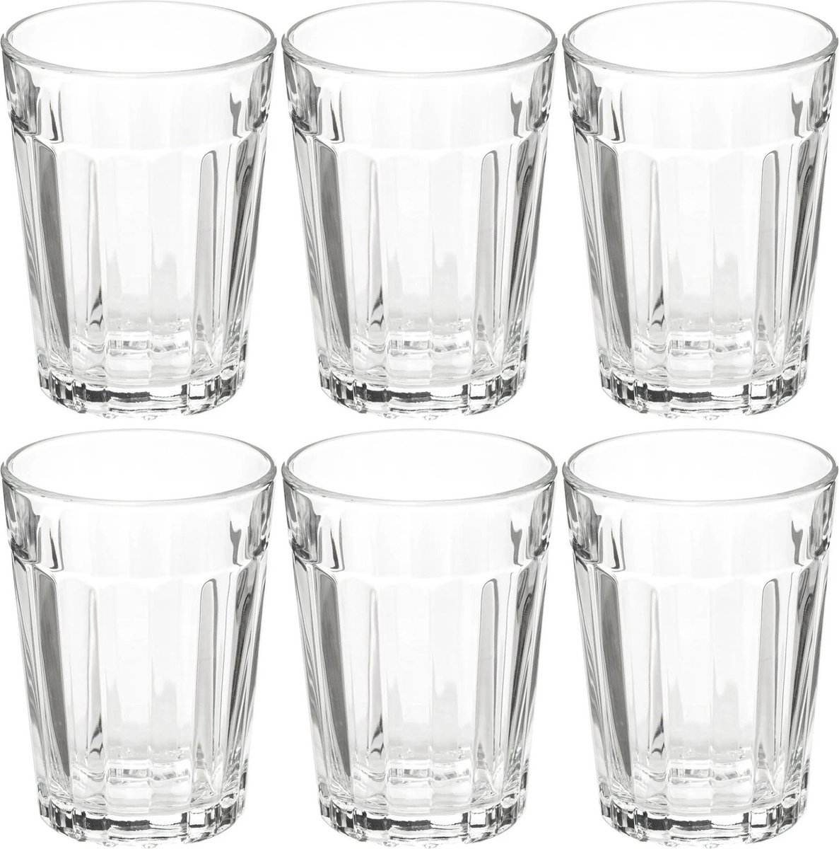 Secret de Gourmet Drinkglazen Lorenz - 6x stuks - 250 ml - transparant glas - Waterglazen