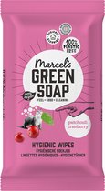 12x Marcel's Green Soap Schoonmaakdoekjes Patchouli & Cranberry 60 stuks