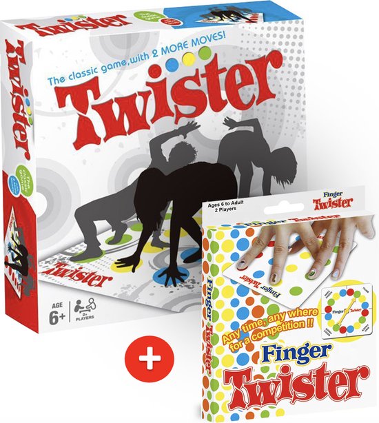 GoGoods Twister Spel - 2-in-1 Editie - Familiespel - Twister/Vinger Twister - Spelletjes voor Kinderen en Volwassen - Vanaf 6 jaar
