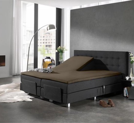 Split Topper Jersey Hoeslaken Taupe 160 x 200/220