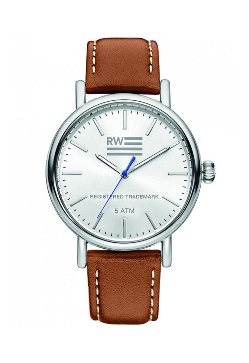 River Woods Yukon RW420029 Horloge - Leer - Bruin - Ø 42 mm