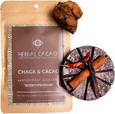 Cacao aux herbes - CHAGA & 100% pur, CACAO de cérémonie Raw - " Booster antioxydant" - Roi des champignons médicinaux - Chocolat à boire médicinal, directement des tribus indigènes Maya