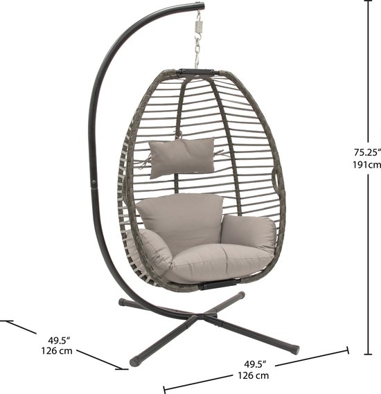 Foto: Vivere nest hangstoel met standaard