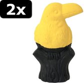 2x LATEX TOEKAN GEEL 14CM